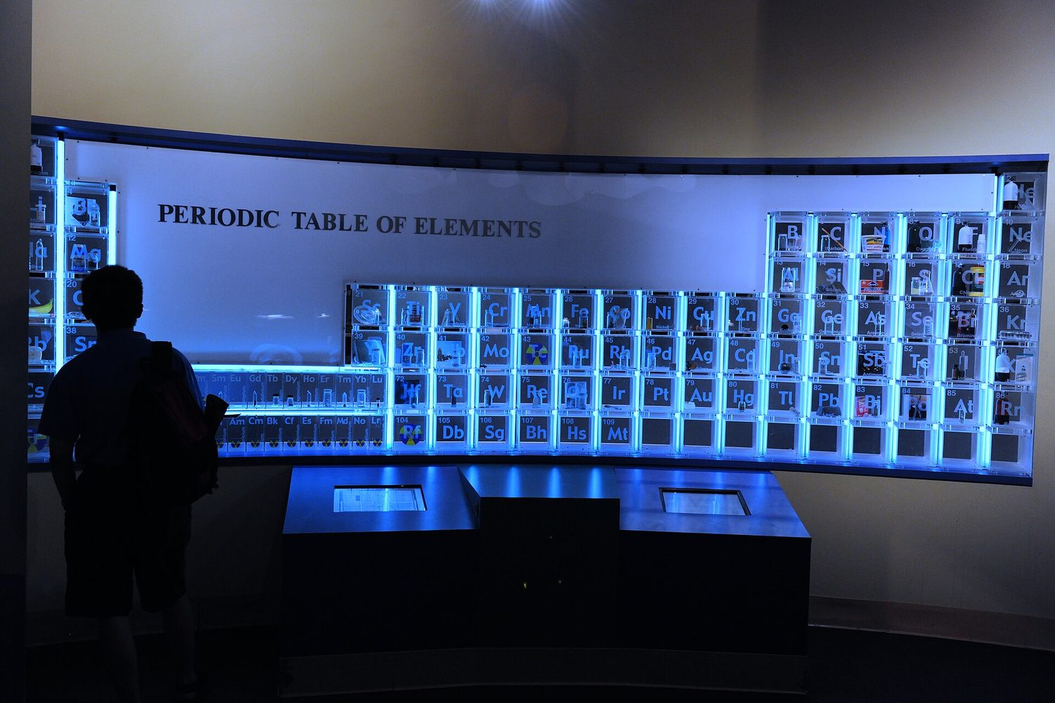 A periodic table display