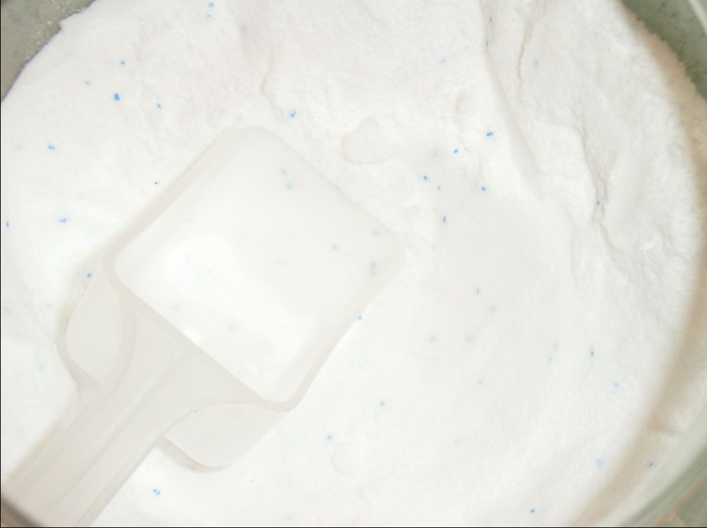 Biological washing powder uses enzymes that work at moderate temperature and pH