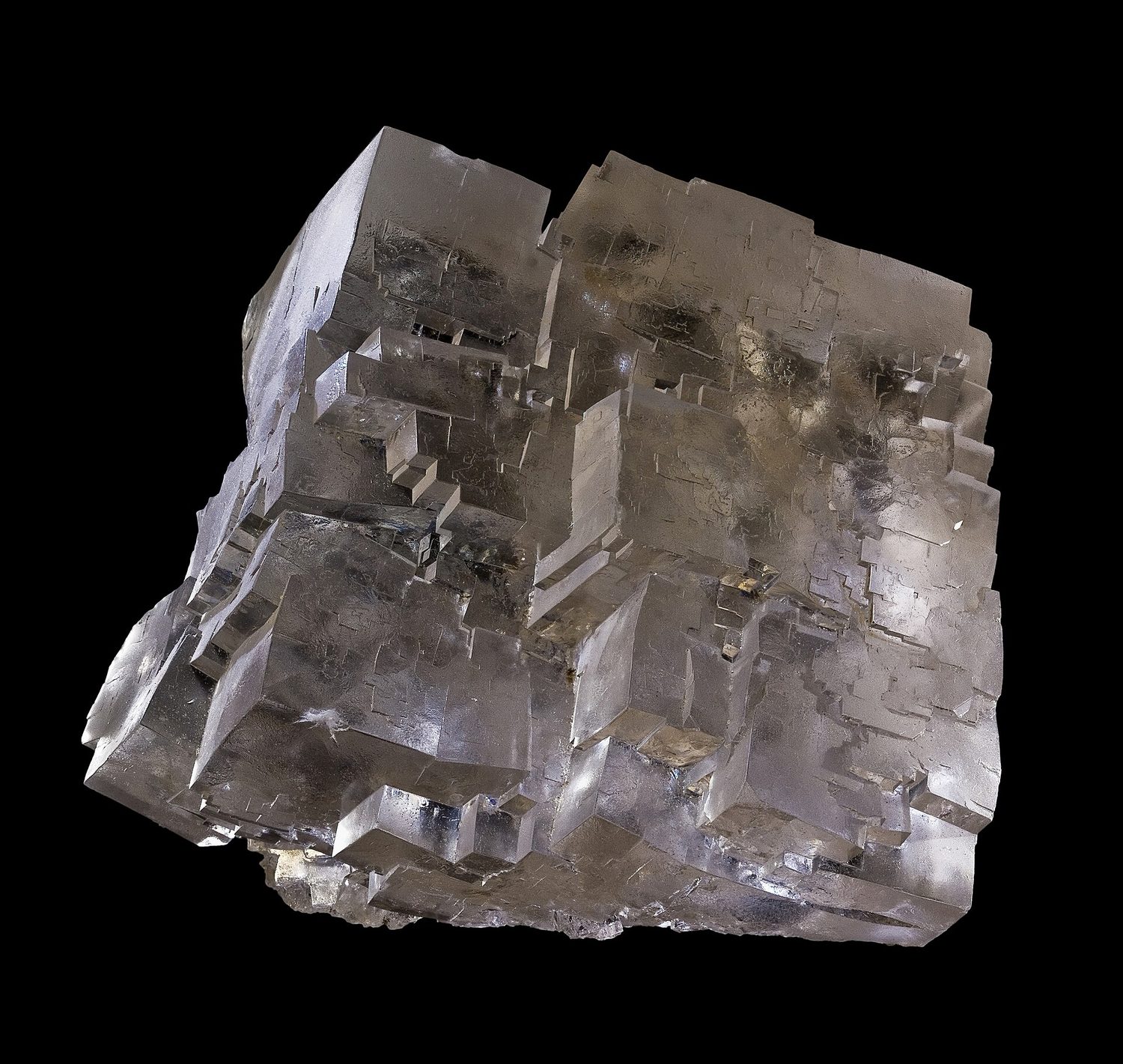 Sodium chloride crystals: ionic solids form a lattice of oppositely charged ions