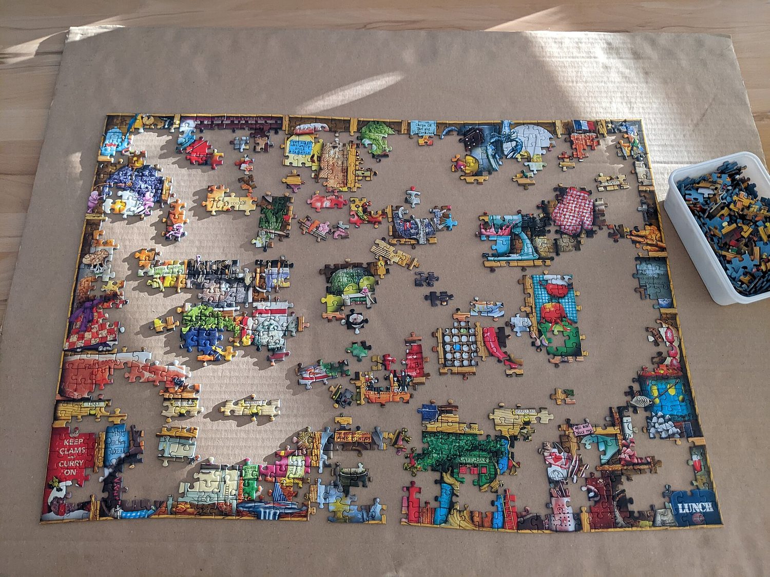 A jigsaw in progress: classes and methods are modular pieces of a larger program design