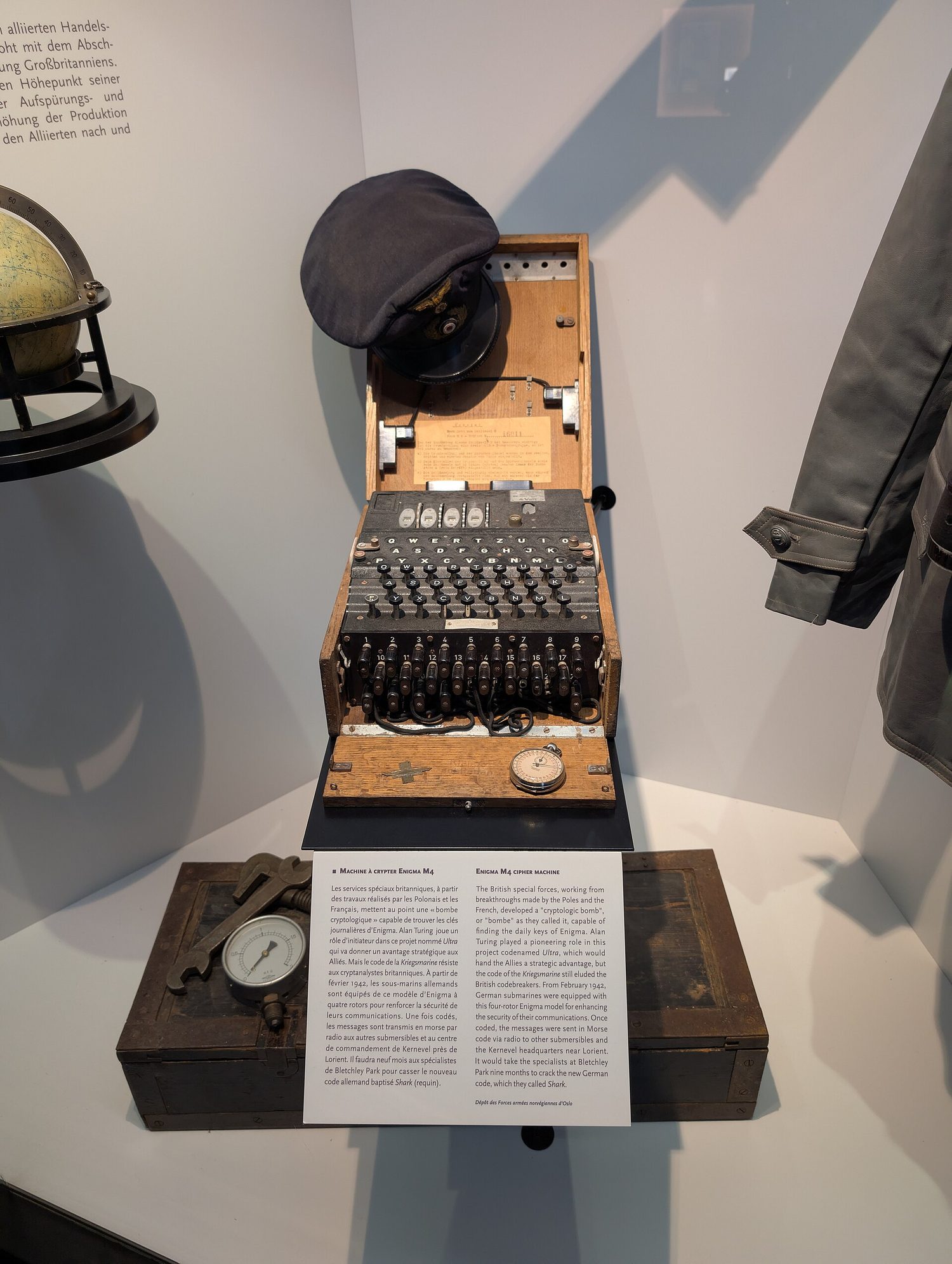 An Enigma machine: cryptography protects stored and transmitted data from eavesdroppers