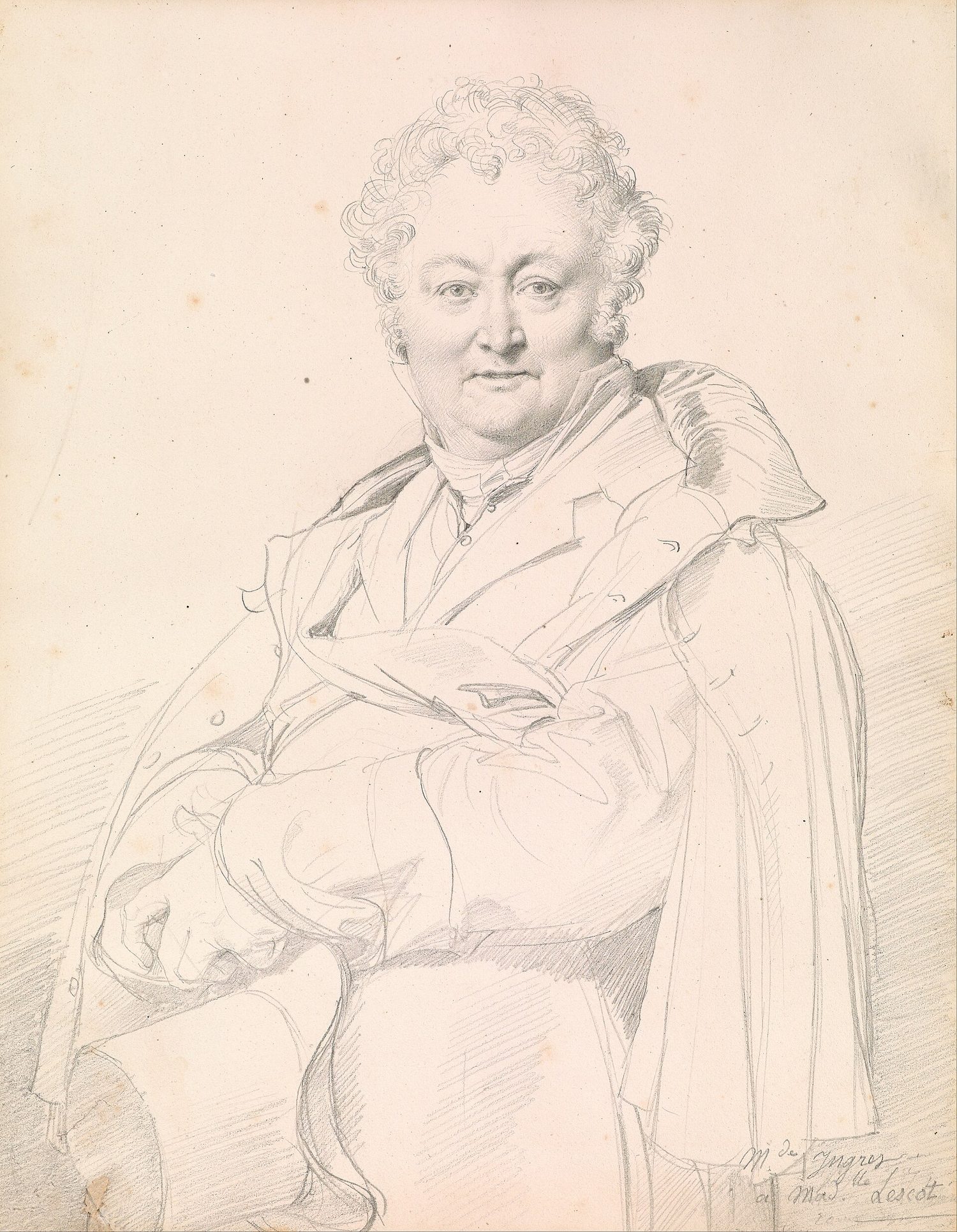 Ingres's graphite portrait: precise hard-grade line and controlled value describe form cleanly