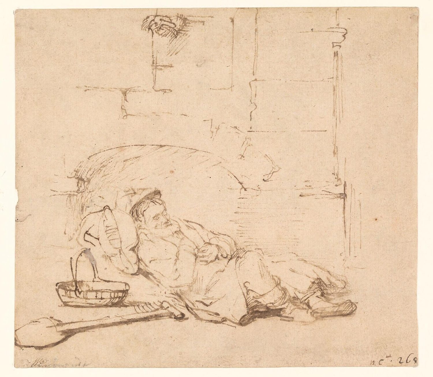 Rembrandt pen and brown ink with wash: committed line and layered tone without eraser