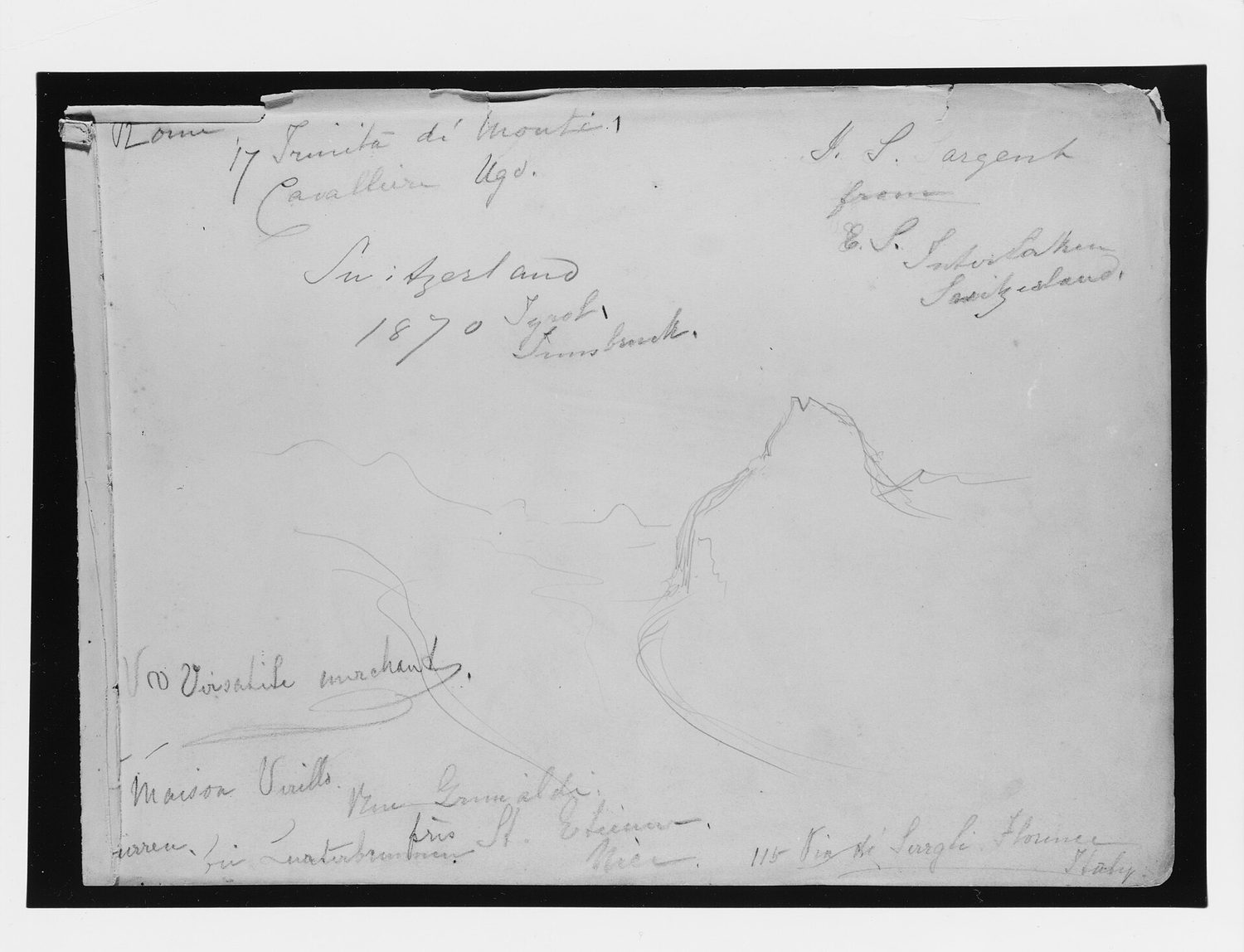 An artist's sketchbook page: process journals record inquiry, sources, and small experiments