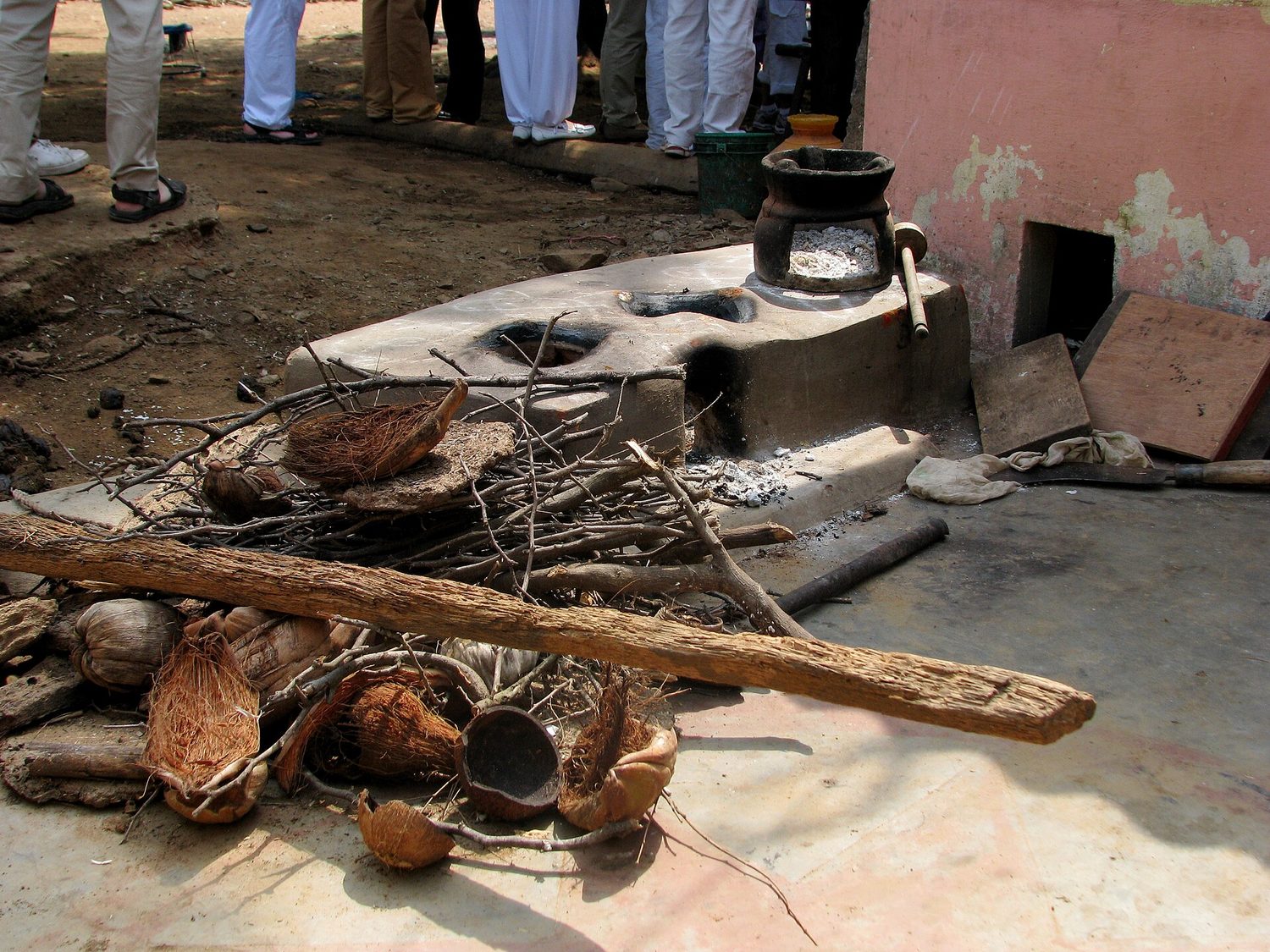 An indoor cookstove: biomass smoke is a major indoor air pollutant in many homes worldwide