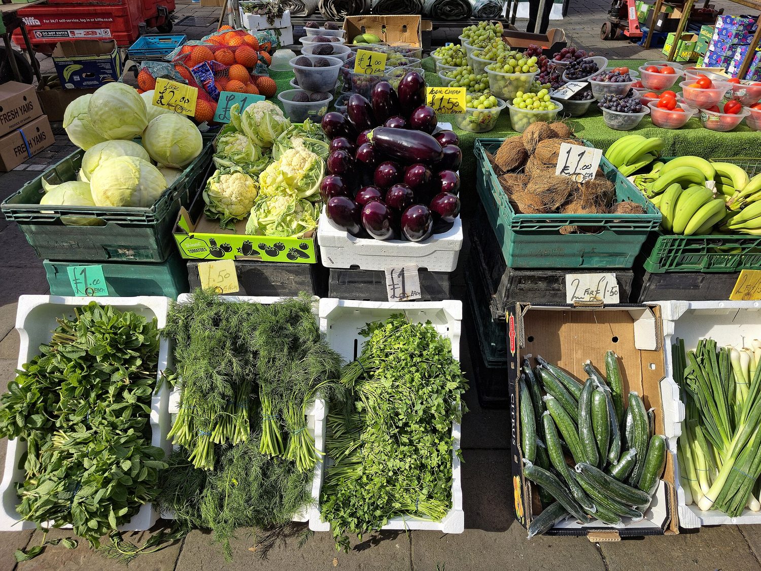 An outdoor market: markets allocate scarce resources among competing uses