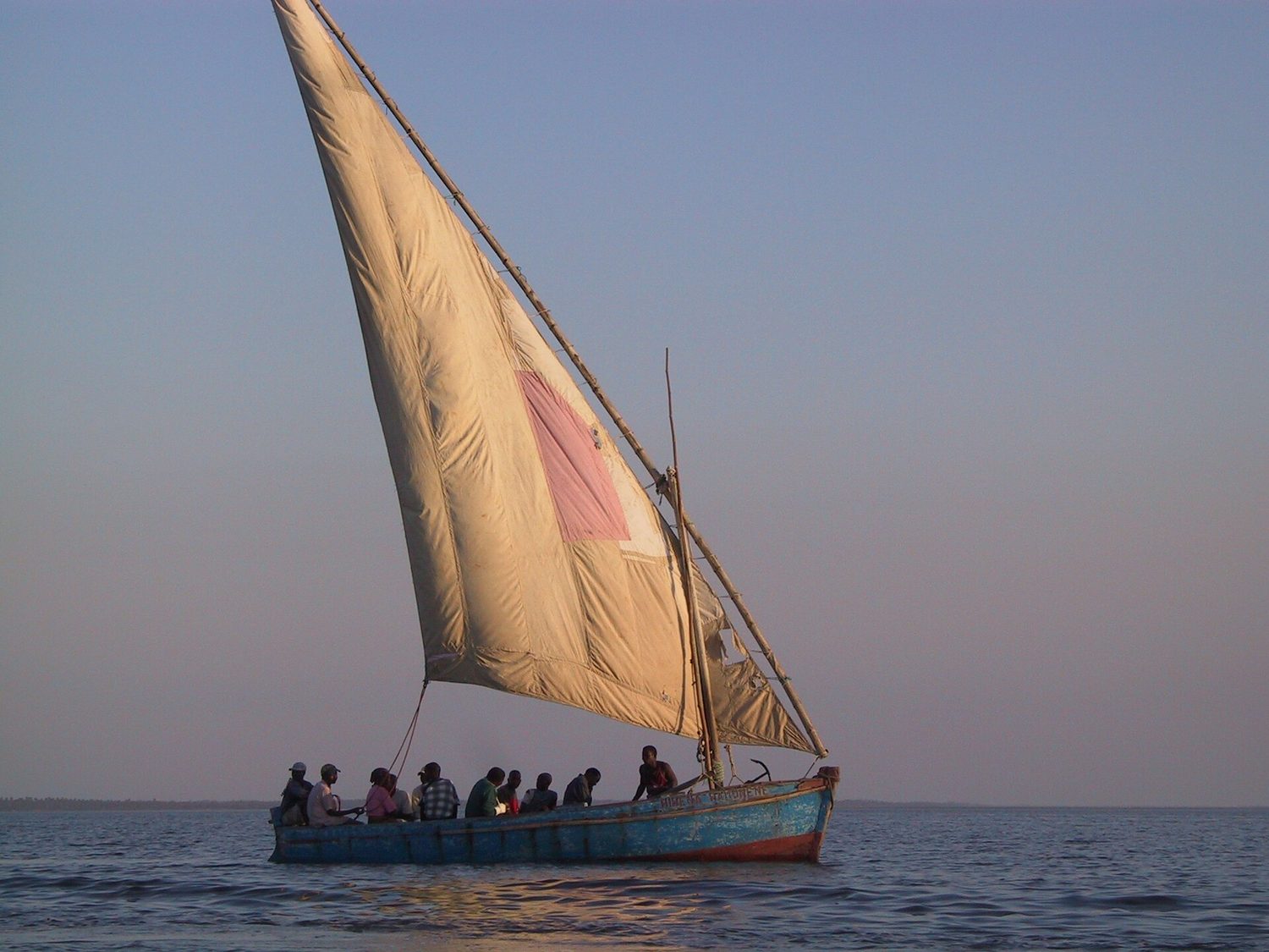 A dhow under lateen sail - the rig that let a ship work across the monsoon system