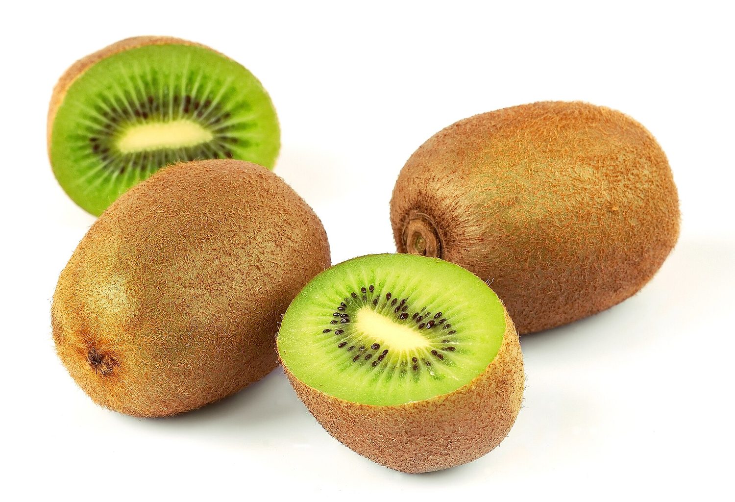 A sliced kiwi fruit