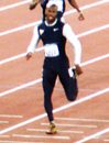 A sprinter at full effort