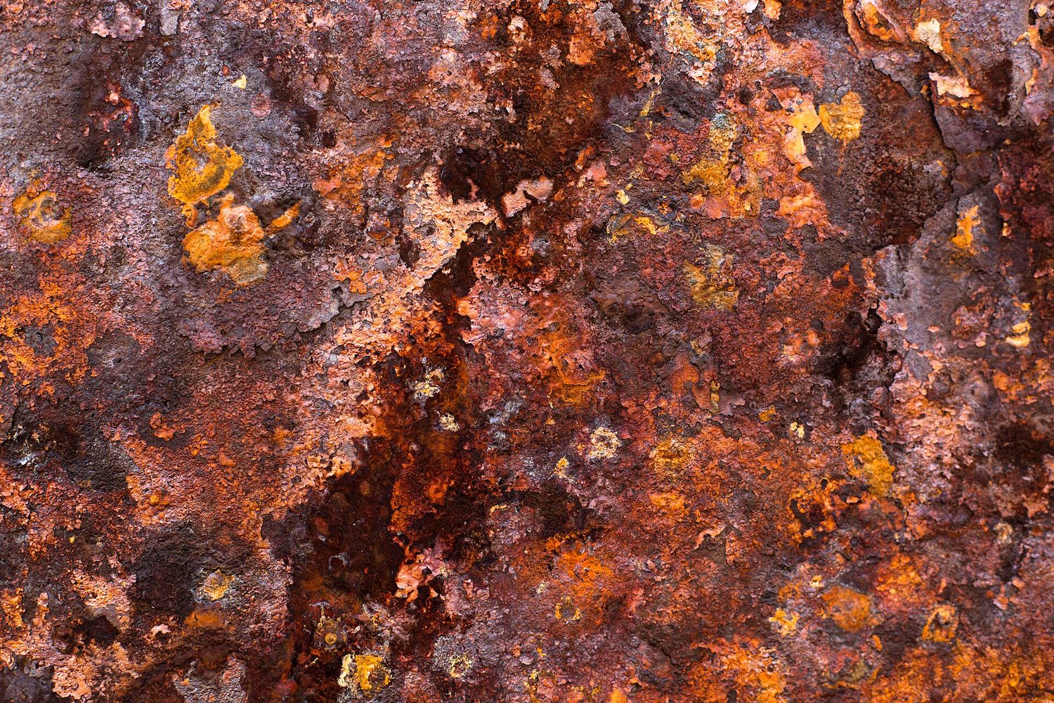 Iron rusting is a chemical change, forming a new substance