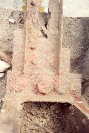 Corrosion slowly eats away unprotected metal