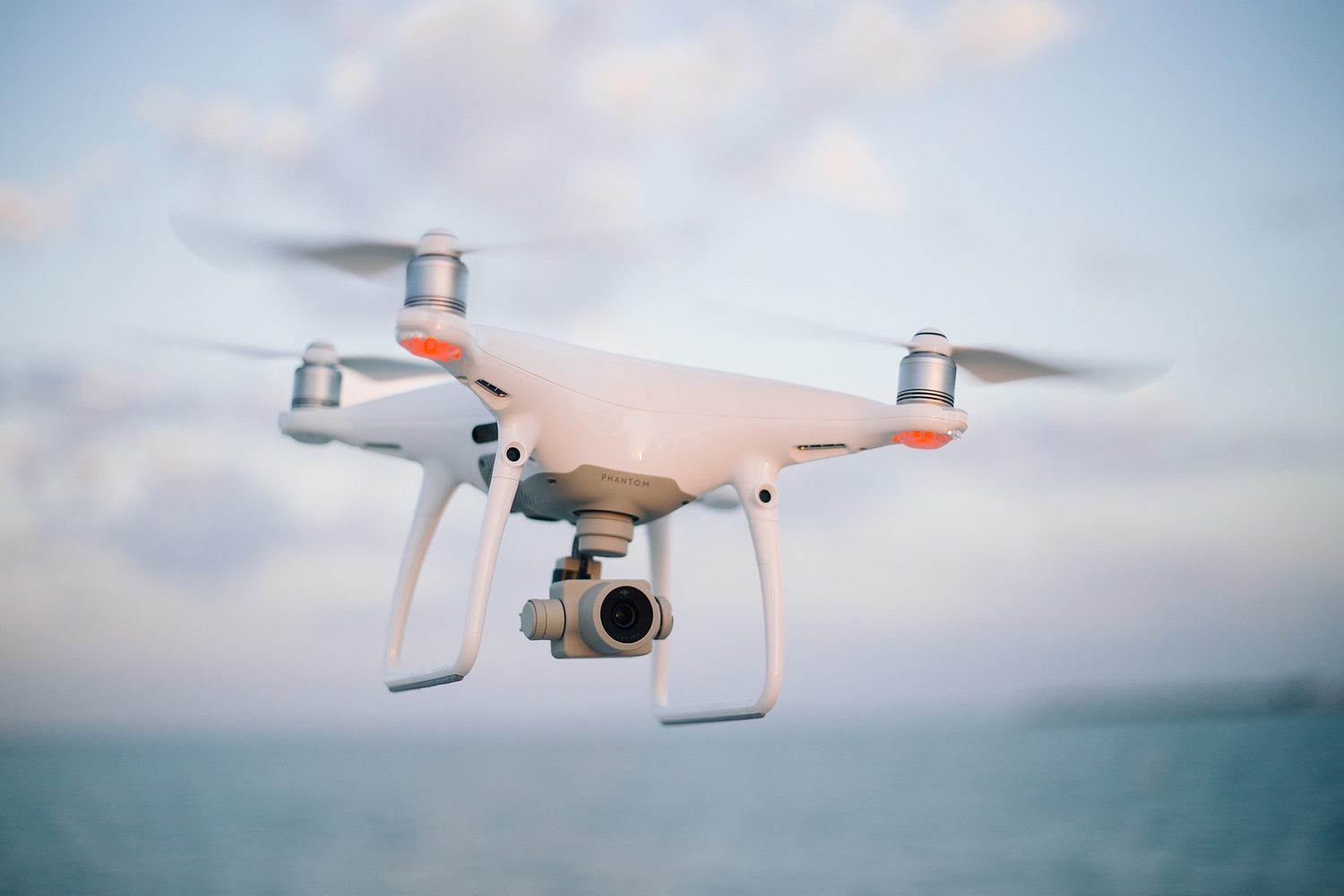 A camera drone: it can fly itself along a set route to collect data