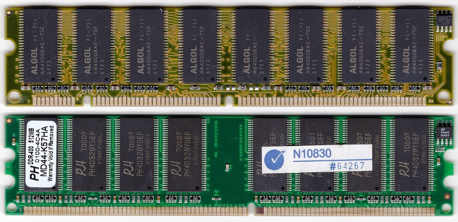 While a program runs, its variables are held in the computer's memory (RAM).