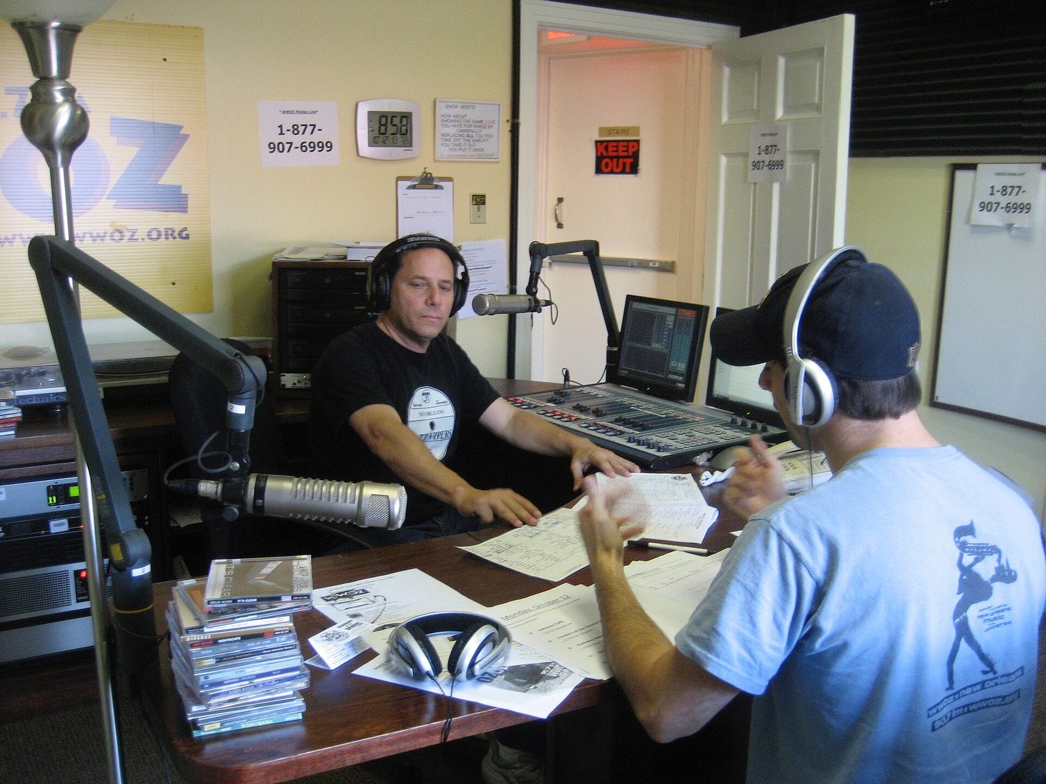 A radio studio: listening exams ask you to catch facts, attitudes and implied meaning across two playings