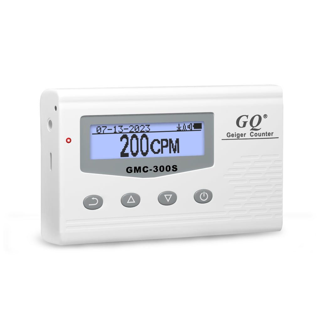 A Geiger counter detects and counts radiation
