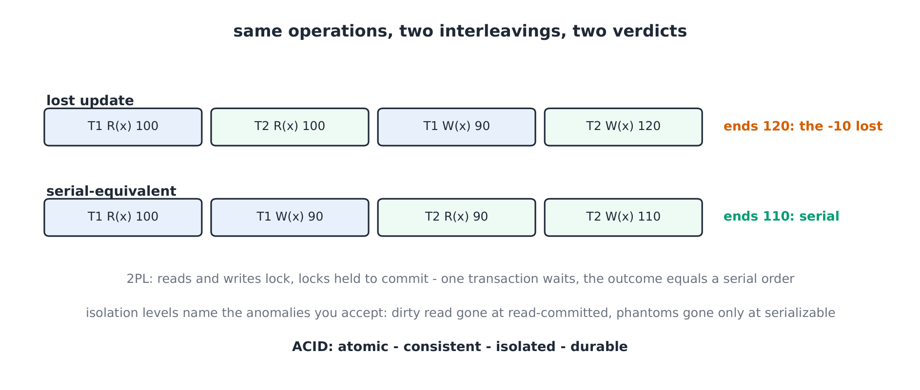 Interleaving timeline