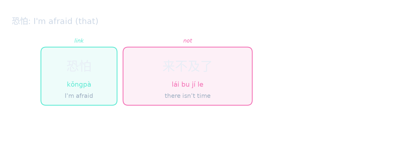 恐怕: I'm afraid (that)